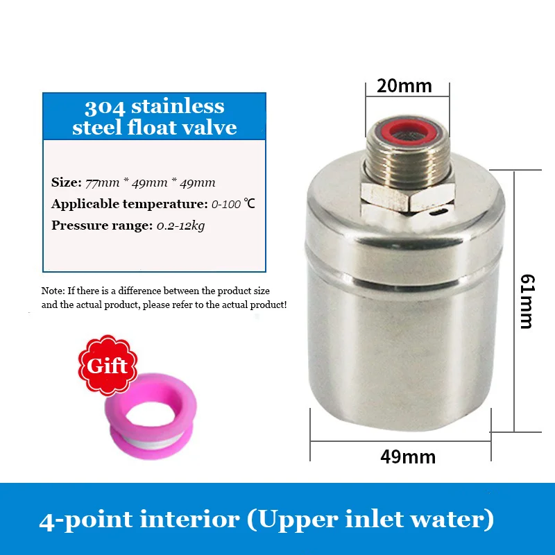 304 stainless steel float ball valve automatic water level controller  Water tower tank Kitchen faucet automatic water full stop