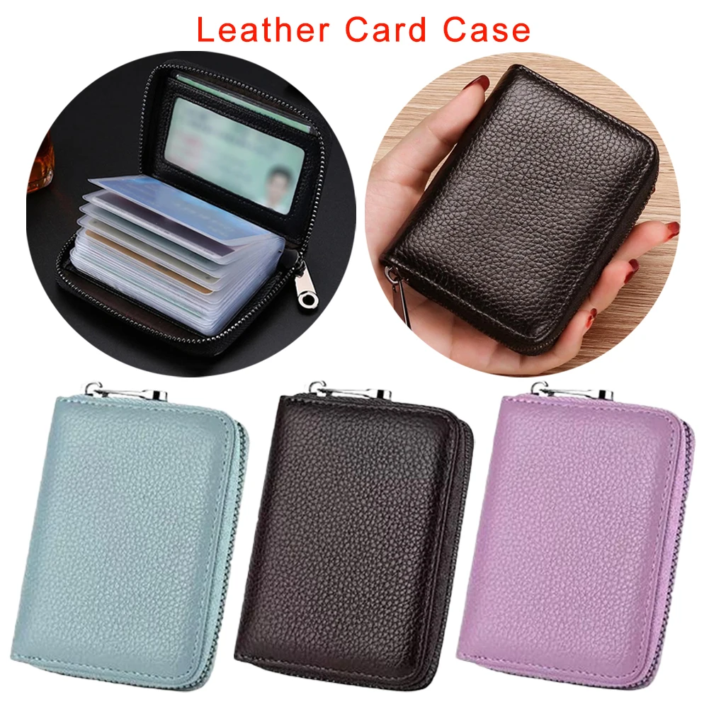 

PU Leather Short Wallet Men and Women Bifold Money Clip Credit Card Holder with Zipper Coin Pocket Small Purse