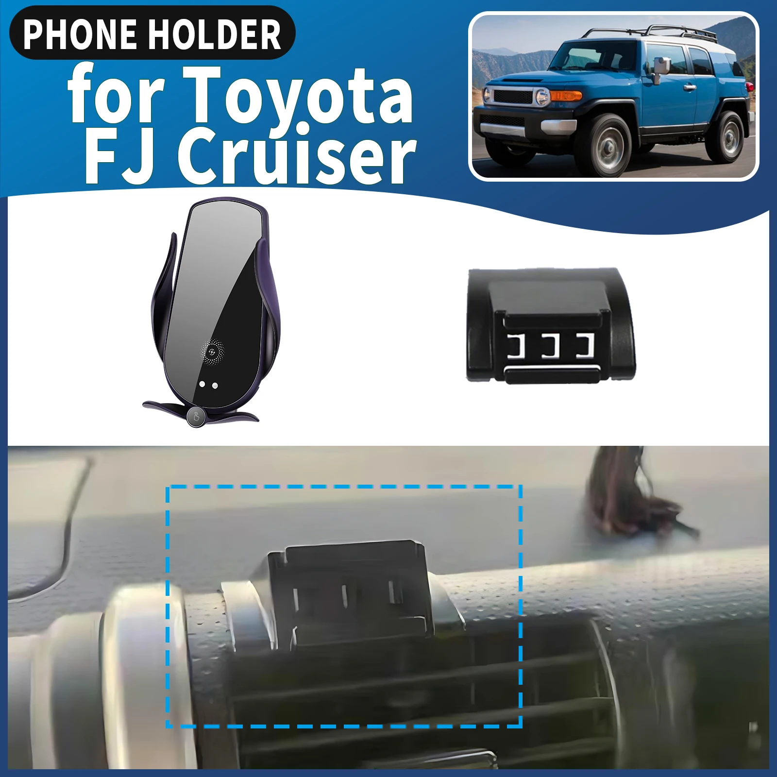 

fit for Toyota FJ Cruiser Car Phone Holder Mount Vehicle-Specific GPS Navigation Easy Installation accessoires