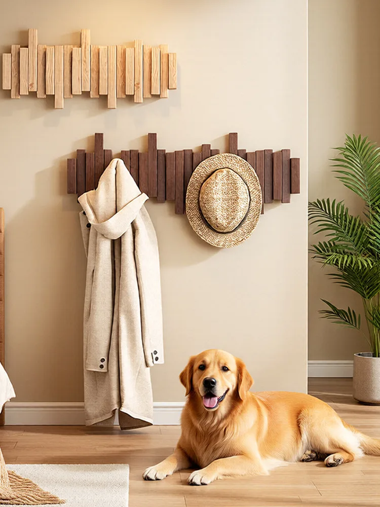 

Настенная вешалка для одежды в виде деревянного пианино, креативная, для прихожей/общежития, с высокой несущей способностью