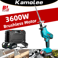 Kamolee  Brushless Cordless Electric Reciprocating Saw Variable Speed Metal Wood Cutter Tool 3600W 12000SPM For Makita 18V Batte