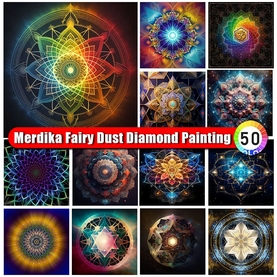 Zipper Bag Fairy Dust Diamond Painting Mandala Full Drill New Arrival Diamond Embroidery Flower Mosaic Handicraft Wall Art Gift