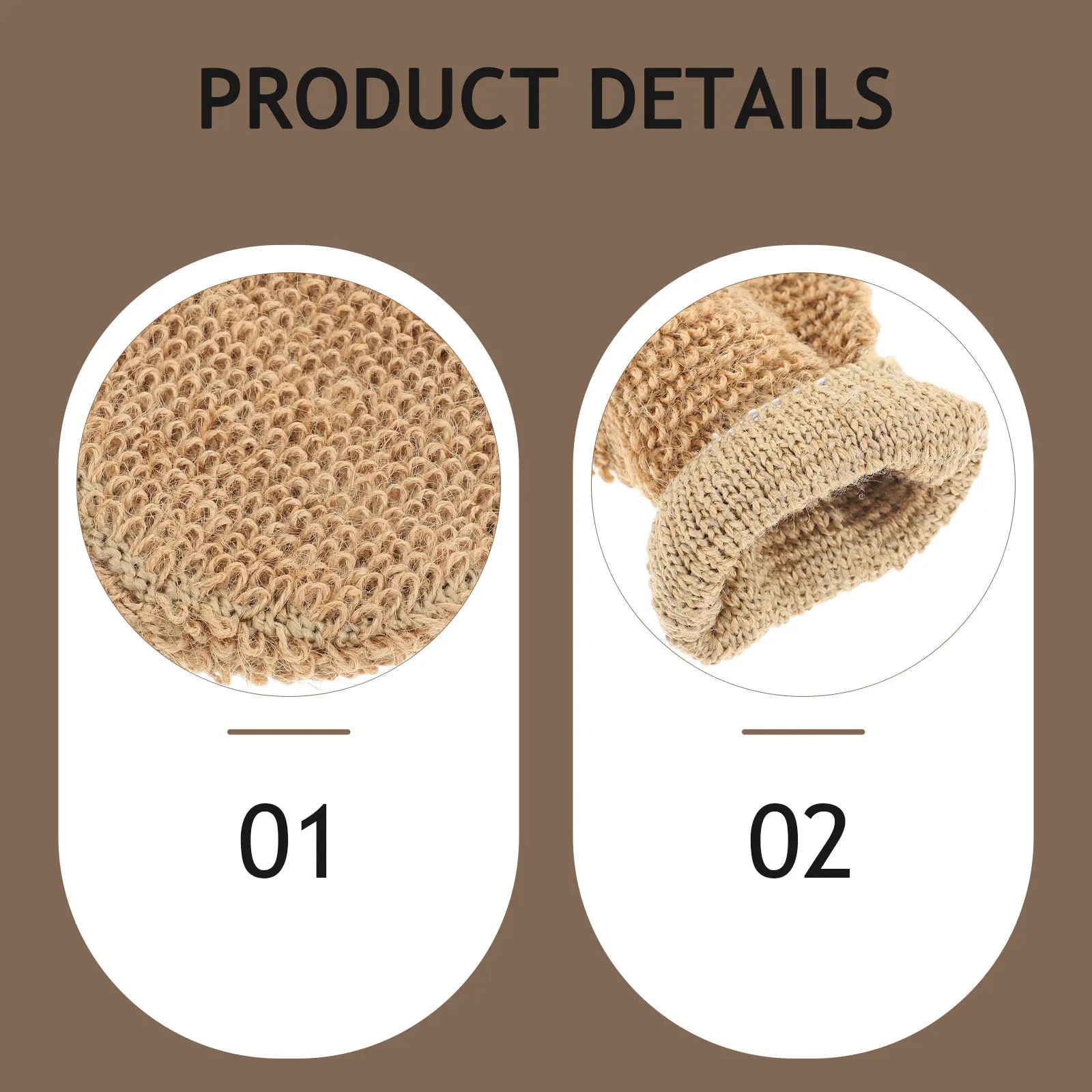 

2Pcs Bathing Scrubbing Gloves Heavy Duty Jute Hand Rubbing Gloves for Exfoliation Circulation Boost Full Body Shower Cleaning