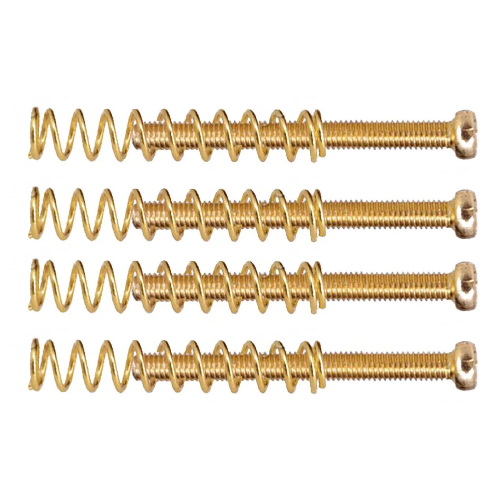 Guitar Humbucker Pickup Screw and Spring Set for Electric Guitar Luthier Repair Accessories Black/Gold M3*30MM