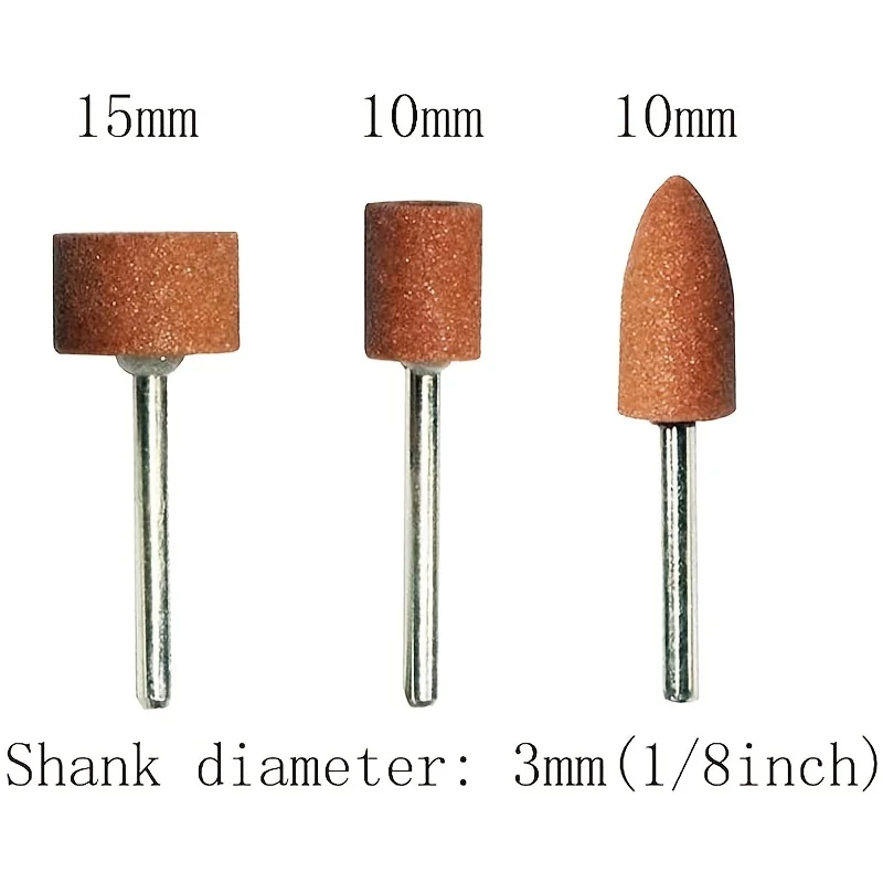 9/45 Pcs Stone Buffing Wheel Abrasive Stone Polishing Tools Grinding Stone Sanding Drill Bits for Dremel Rotary Tool(1/8