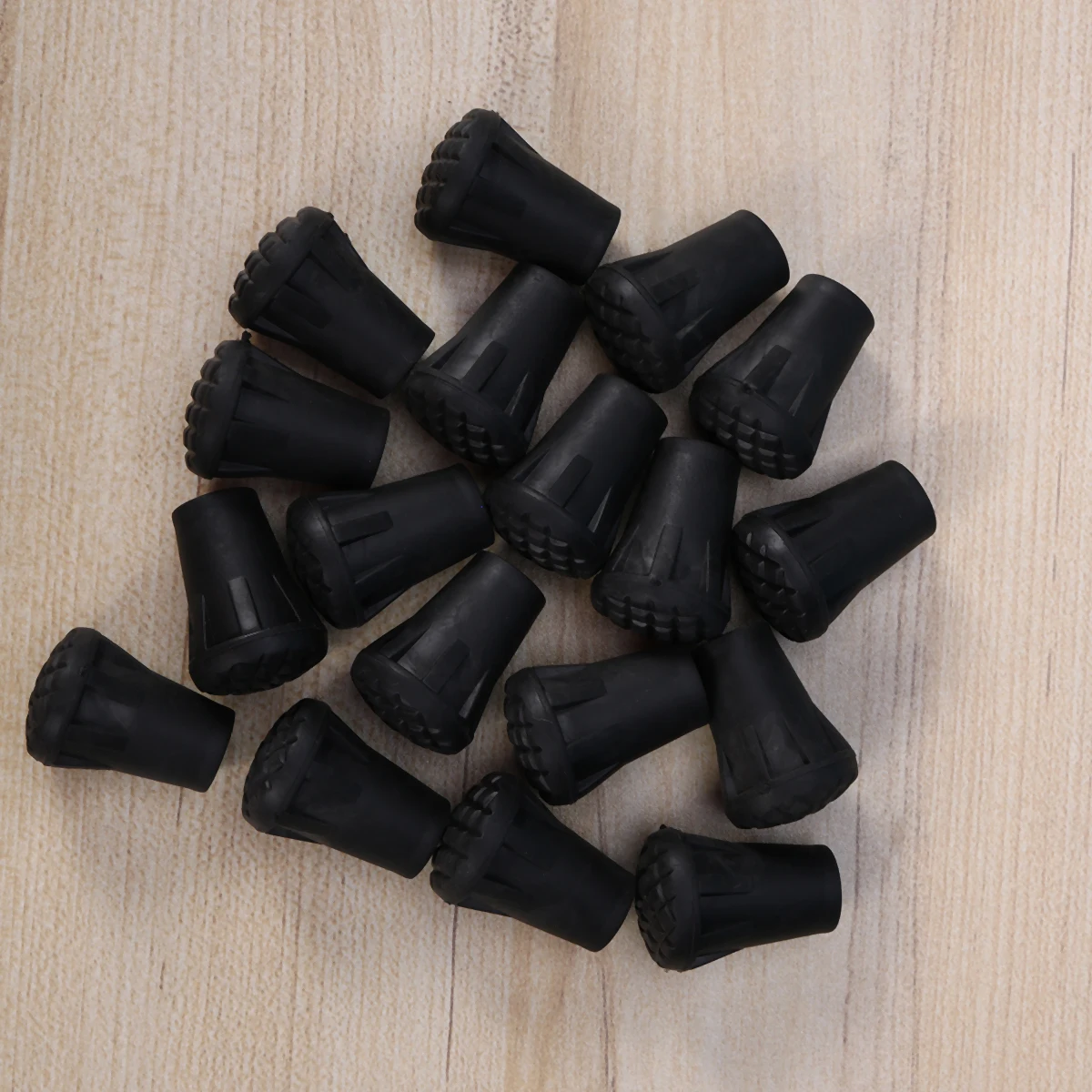 

40 Pcs Trekking Pole Cover Hiking Accessories Tip Protectors Black Stuff Travel