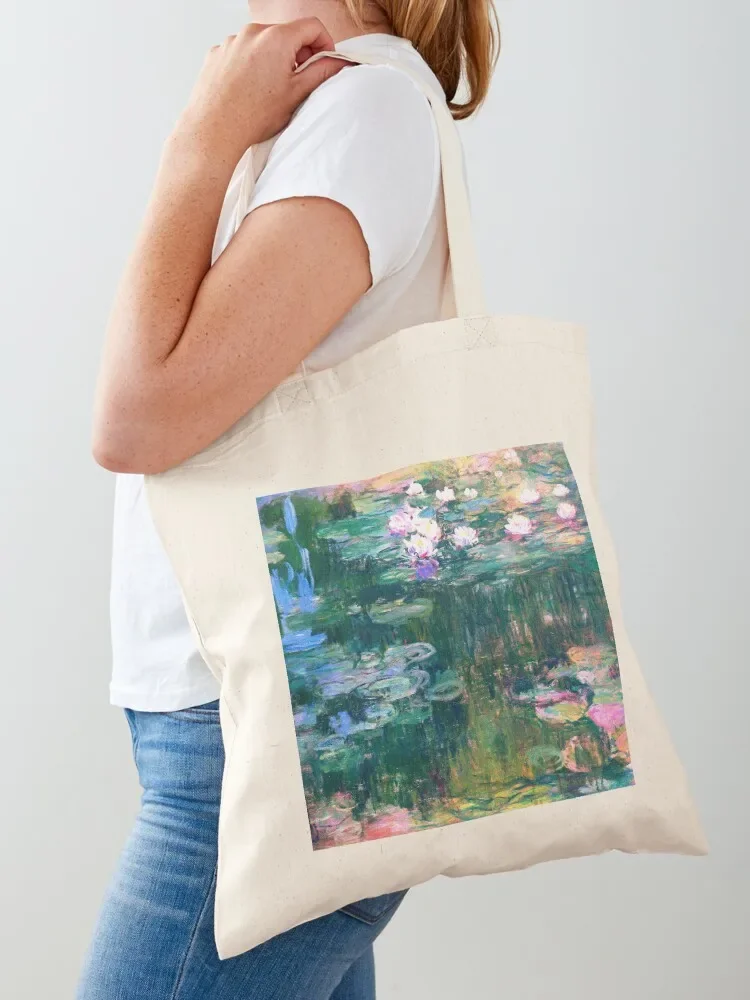

Water Lilies monet Tote Bag shopping bag logo tote bag university Woman shopper tote screen
