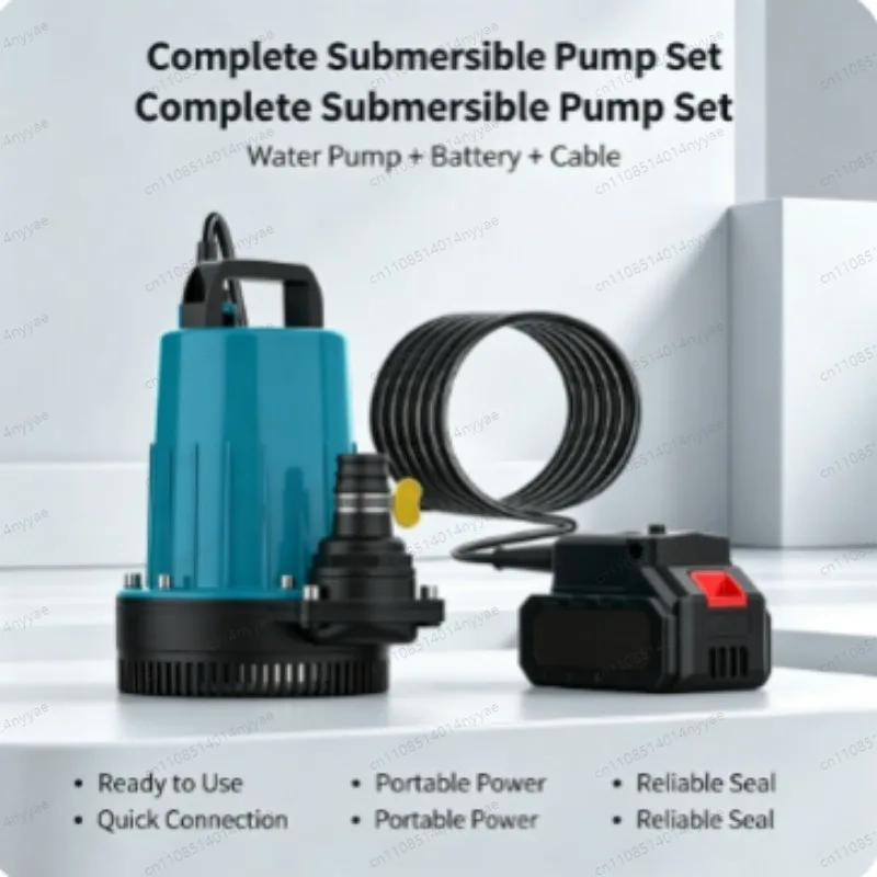 21V Lithium Submersible Pump Self-priming Portable and Multifunctional Water Pump Fish Tank Water Exchange Vegetable Watering