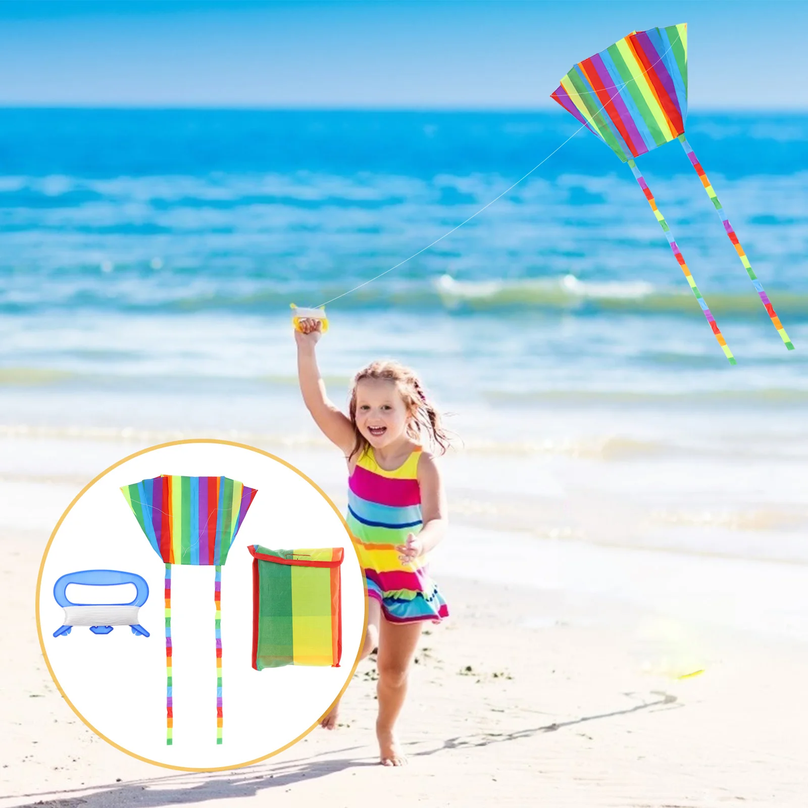 1Set Soft Kites Child Outdoor Kite Easy to Fly Unique Design Creative Interesting Kids Kite Safe Durable Practical