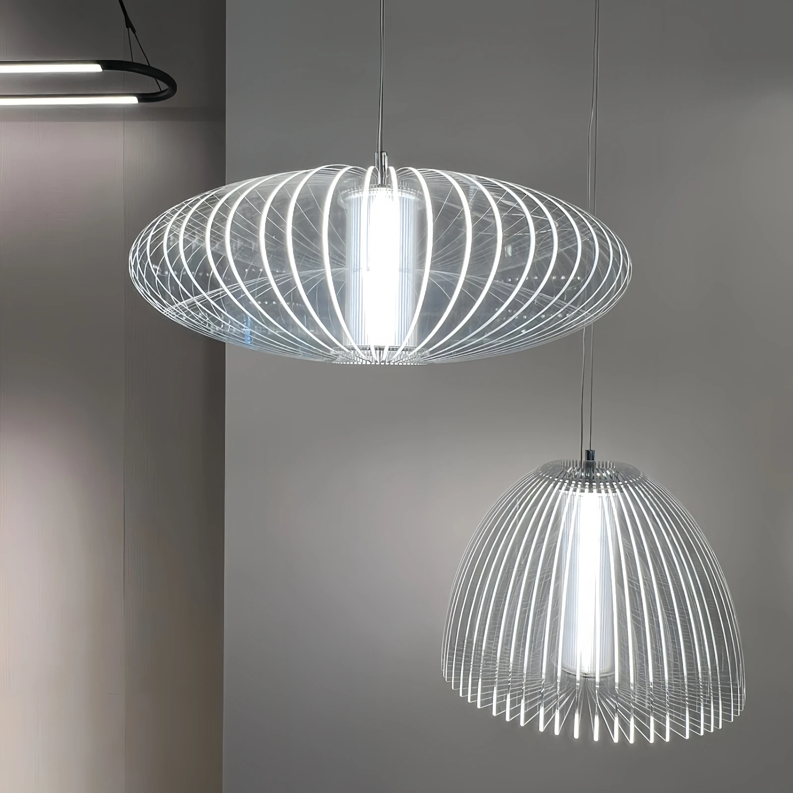 

Modern Creative Chandelier Nordic Acrylic Lampshade Droplight Luxury Hanging Lamp For Dining Room Parlor Cafe Pendant Light New