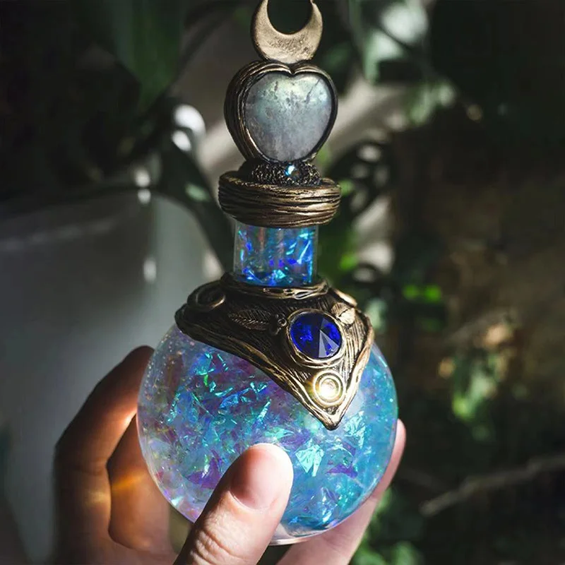 Mainan ornamen kreatif botol ramuan ajaib, dekorasi kerajinan Resin desain halaman rumah Cosplay Prop Anime