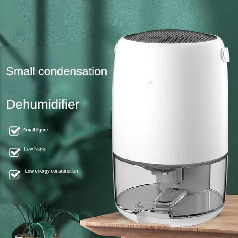 

1 Piece Dehumidifier Moisture Absorbers Air Dryer White ABS 1100ML Water Tank Quiet Air Dehumidifier For Home Bathroom EU Plug