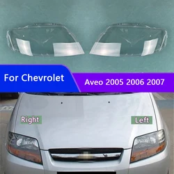 For Chevrolet Aveo 2005 2006 2007 Car Accessories Headlamp Cove Headlight Shell Transparent Lampshade Lens Plexiglass