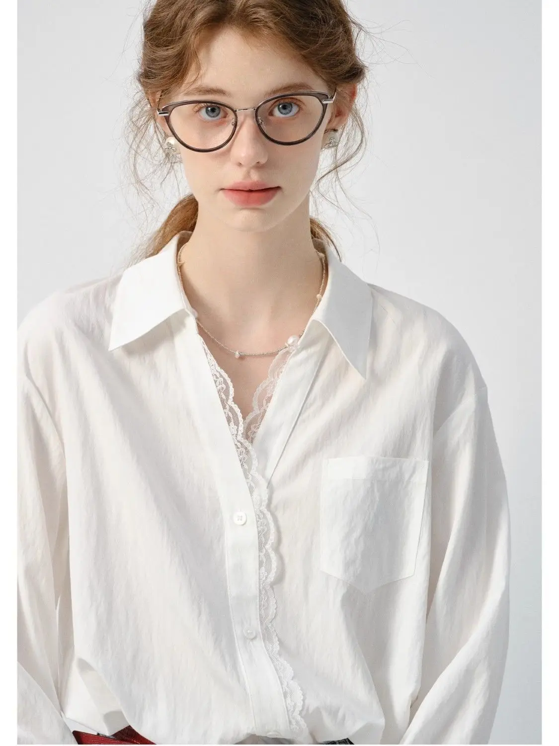 

Long Sleeve Shirts Womens Satin Polka Dot Slim Fit High End Feminine Youthful Comfortable Romantic Daily Office Travel Style