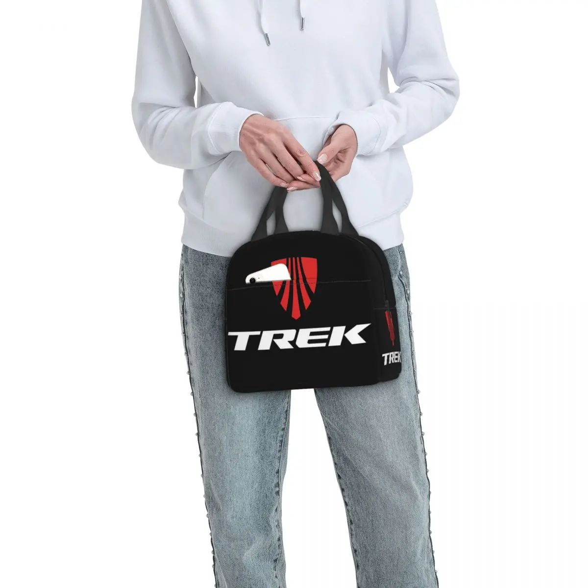 Trek Bike Logo Lunch Bags Insulated Bento Box Lunch Tote Leakproof Picnic Bags Cooler Thermal Bag for Woman Student Travel