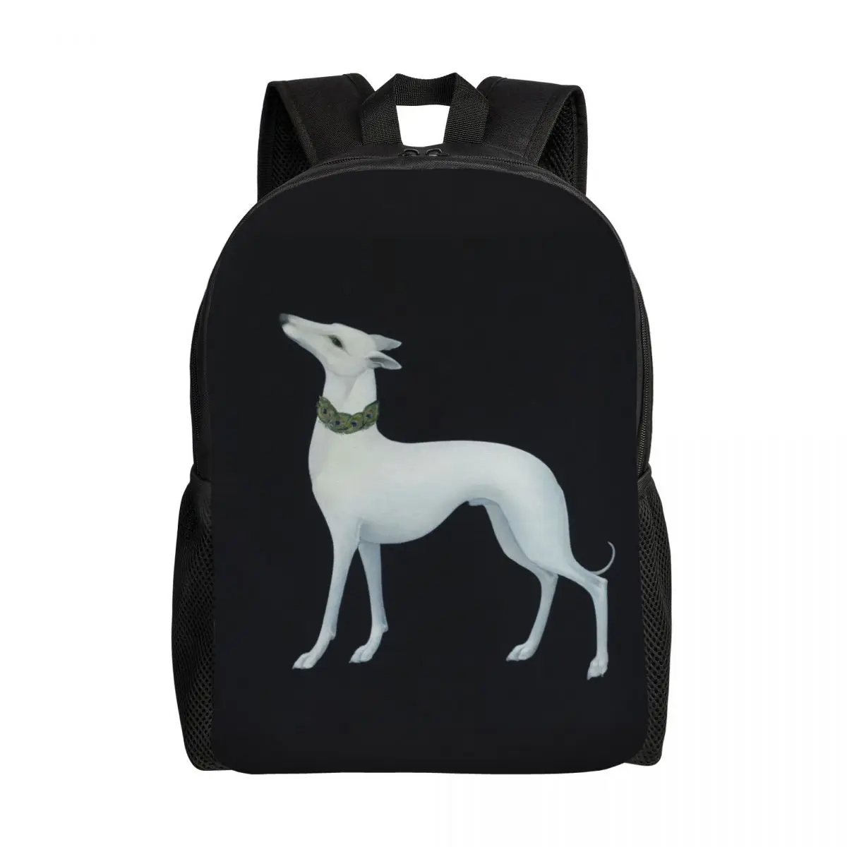 

Cute Greyhound Backpacks for Men Women School College Students Bookbag Fits 15 Inch Laptop Whippet Sihthound Dog Bags