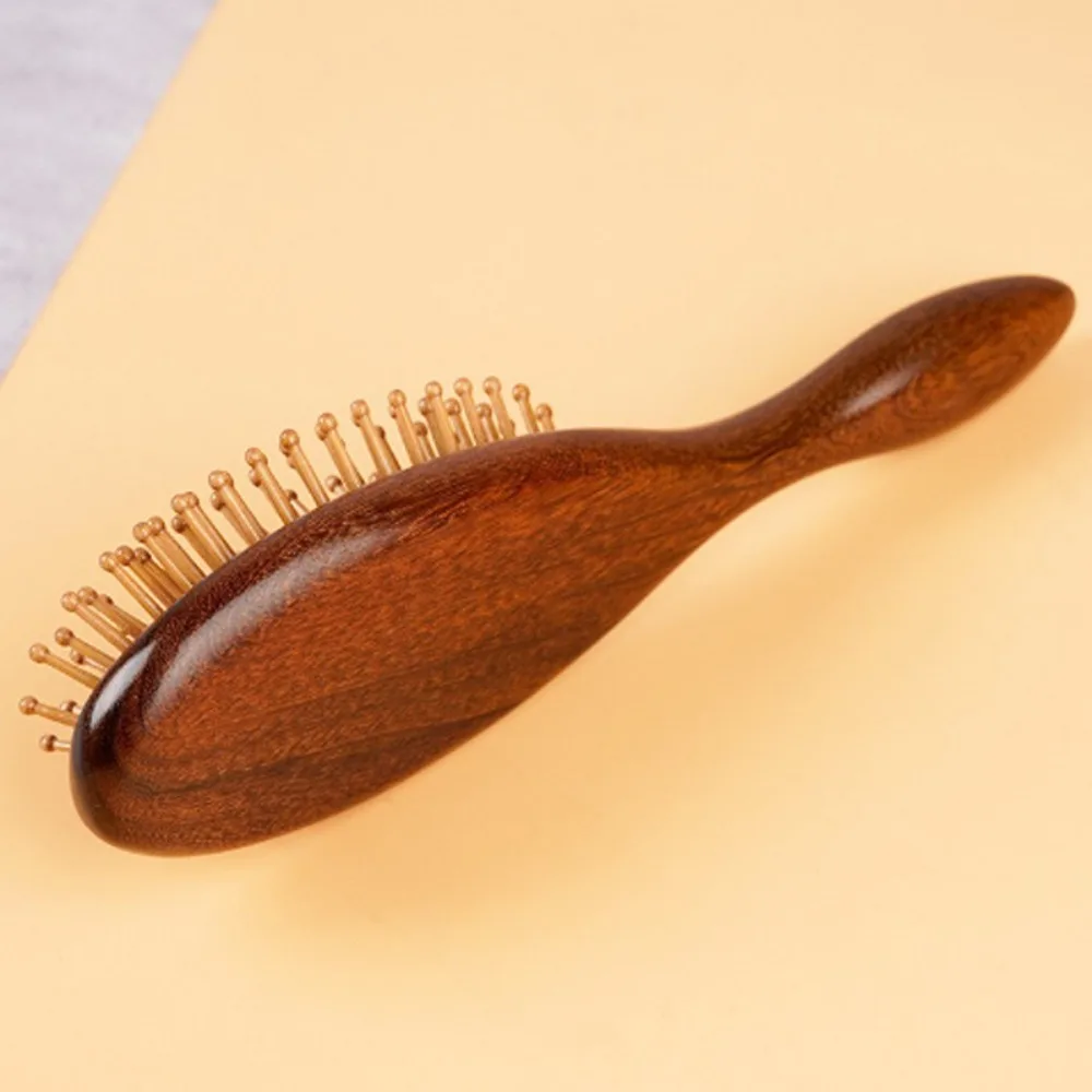 빗 Massage Air Cushion Comb Sandalwood Anti-Static Detangling Scalp Scraping Hair Brush for Long Thick Curly Hair Styling Tool