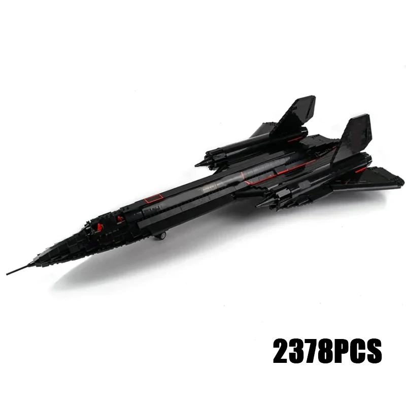 Military Series Moc Building Blocks Famous SR-71 Blackbird Aircraft Model Technology Bricks DIY Assembly Airplane Toys For Kid