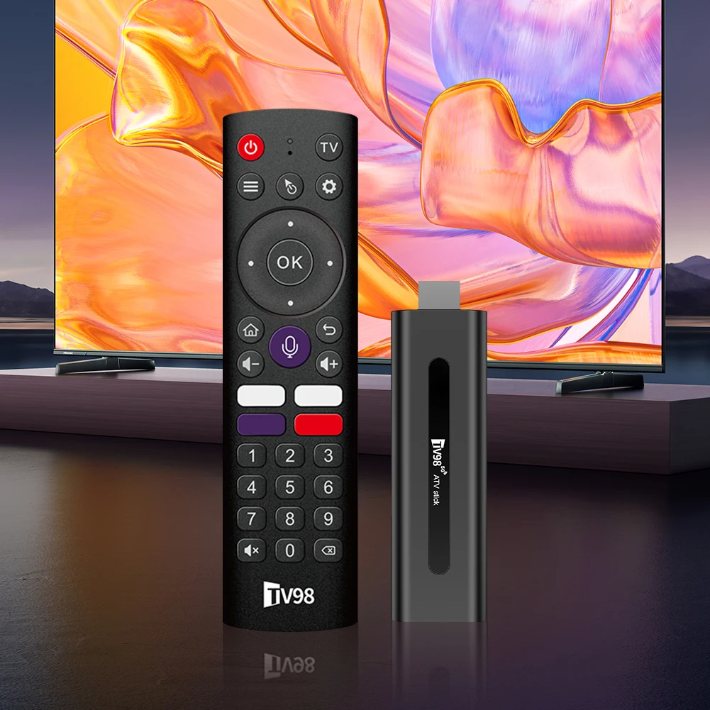 TV Stick Android TV98 ATV H313 de alto rendimiento con soporte 8K WiFi de doble banda y cuatro núcleos para una transmisión definitiva