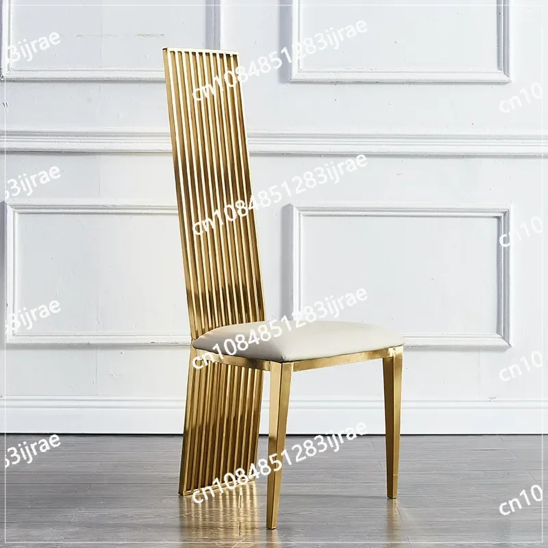 Light Luxury Stainless Steel Dining Chairs, Hotel Metal Fashion Chairs, Golden Modern Simple Home Chairs, Living Room Dining Tab