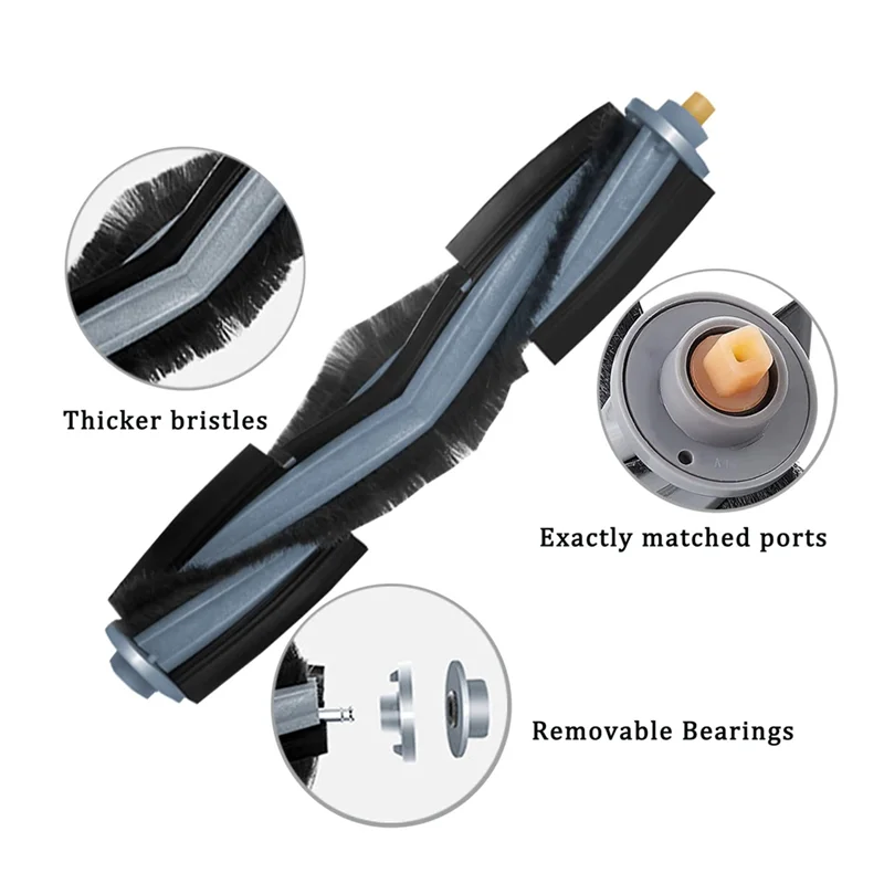 ABPQ-17PCS ل ECOVACS T10 / T10 PLUS / X1 PLUS جهاز آلي لتنظيف الأتربة استبدال جزء الجانب الرئيسي فرشاة تصفية كيس لجميع الغبار ممسحة خرقة