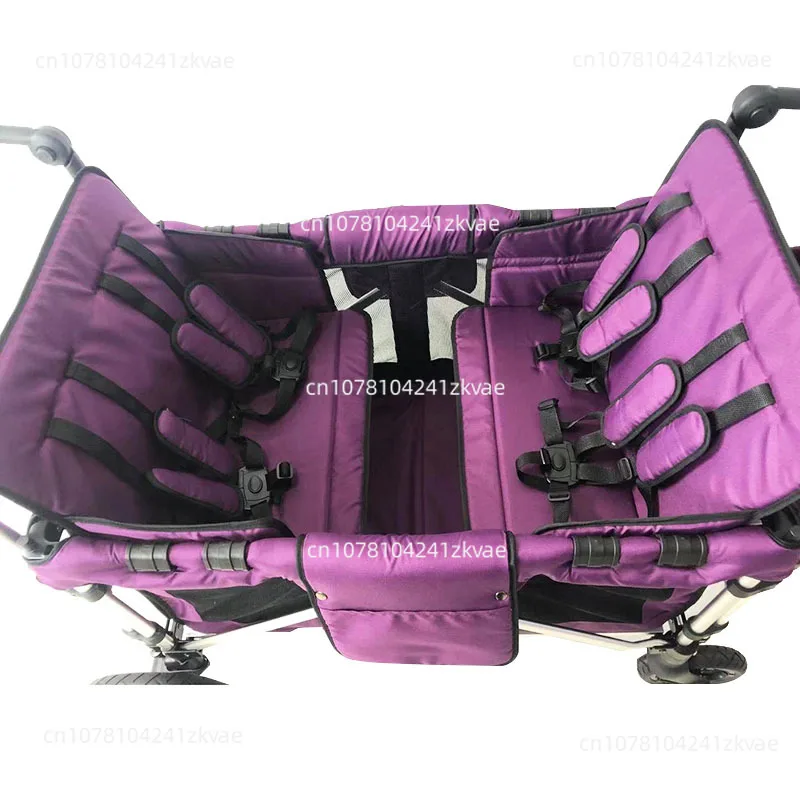 Multi function twin double baby stroller Aluminium 4 seater twin baby kids wagon