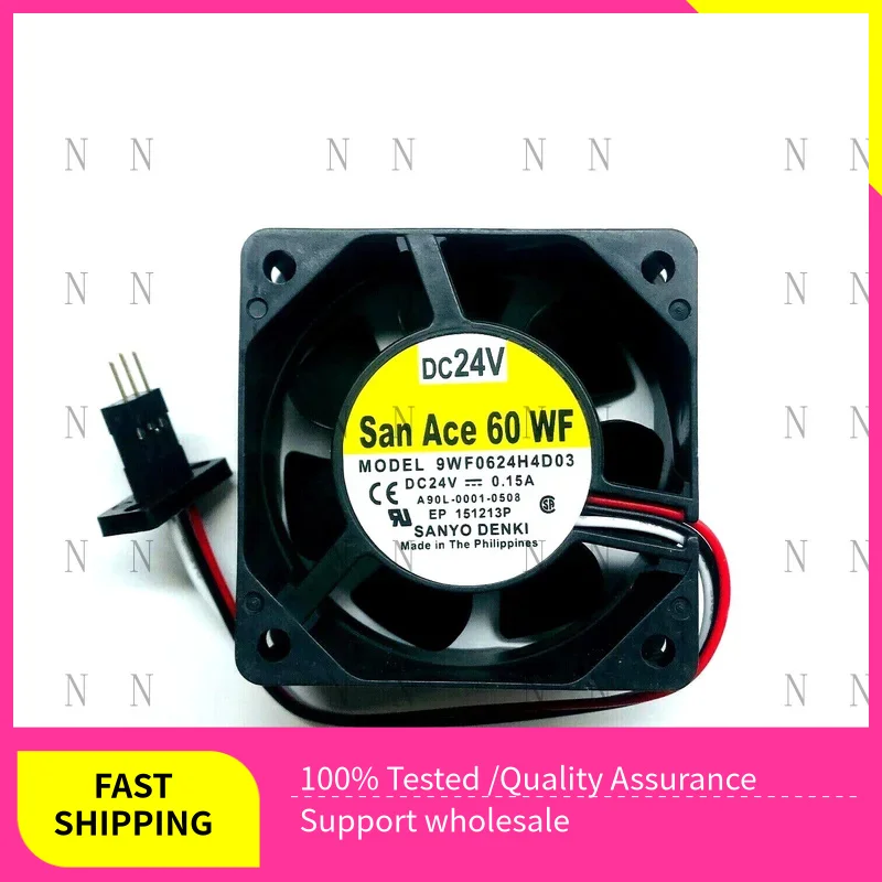 

YJJ 1pcs High Performance FOR Sanyo Inverter Fanuc Cooling Fan 9WF0624H403 24V 0.15A