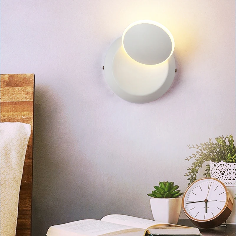 9W-20W bed lamp minimalist style living room loft adjustable 360 modern home office creative decorative wall lamp