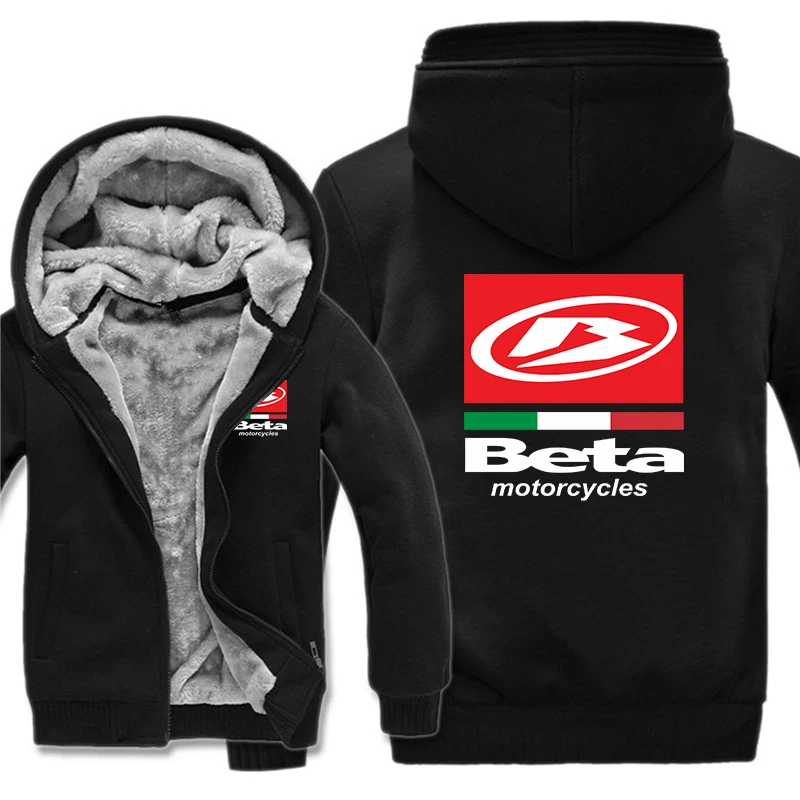 Beta Racing Hoodies Men Coat Winter Warm Fleece Beta Sweatshirts Jacket Streetwear