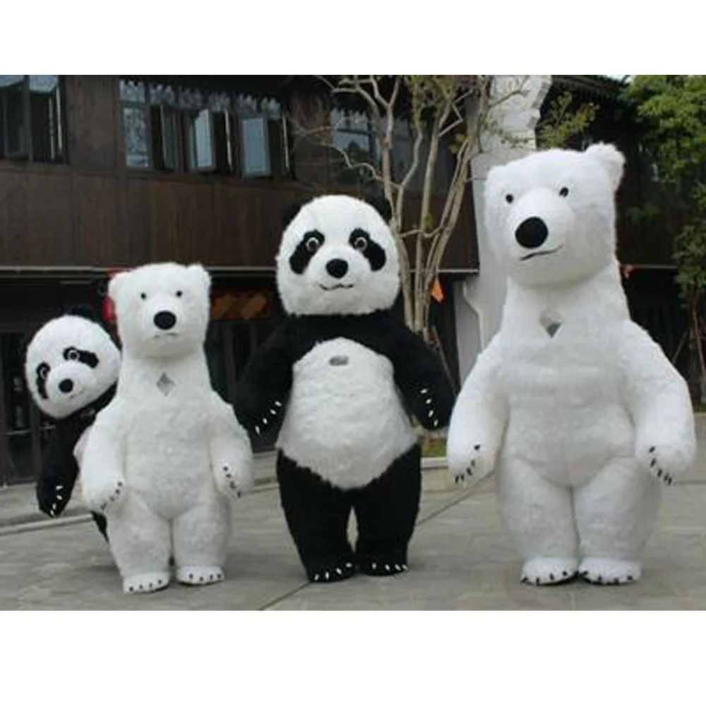 

Giant Panda Inflatable Costume Street Funny Polar Bear Mascot Costume Party Role Play Plush Doll Walking Cartoon Costume