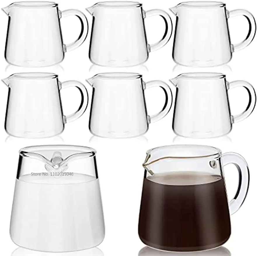 Pichets à lait en verre à bouche unique, petite tasse à lait, tasse expresso, tasse de partage de lait, tasses à café, degré haute température, 250ml