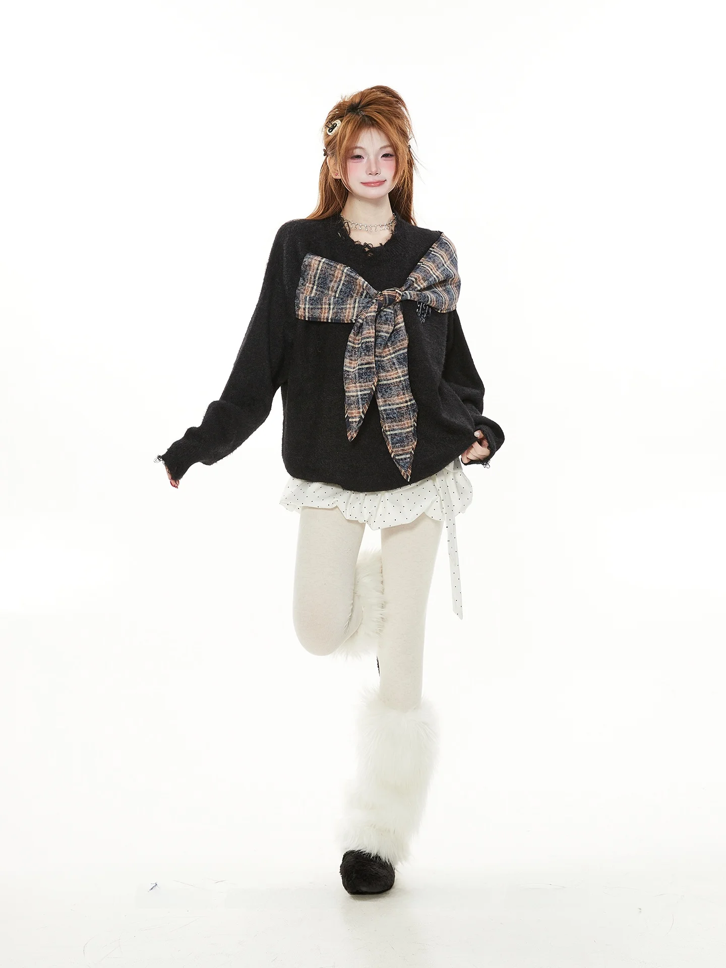 

Американский дизайн, вязаный свитер с открытыми плечами, женский, весенне-осенний, мягкий, свободный, в корейском стиле, вязаный топ