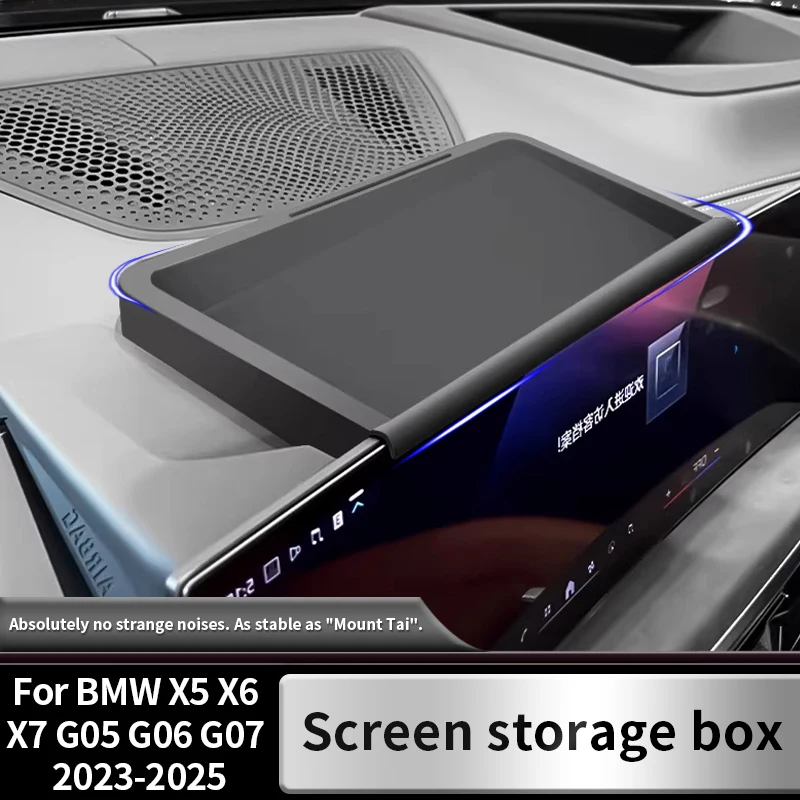 

For BMW X5 X6 X7 G05 G06 G07 2023-2025 Car Storage box for items in the center console armrest behind the navigation screen