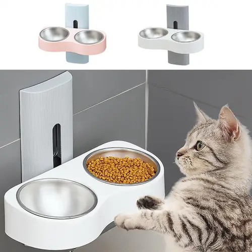 소형견 및 고양이용 높이 조절 높이 조절 높이 높이 조절 가능, 목 보호용 물 먹이 그릇 