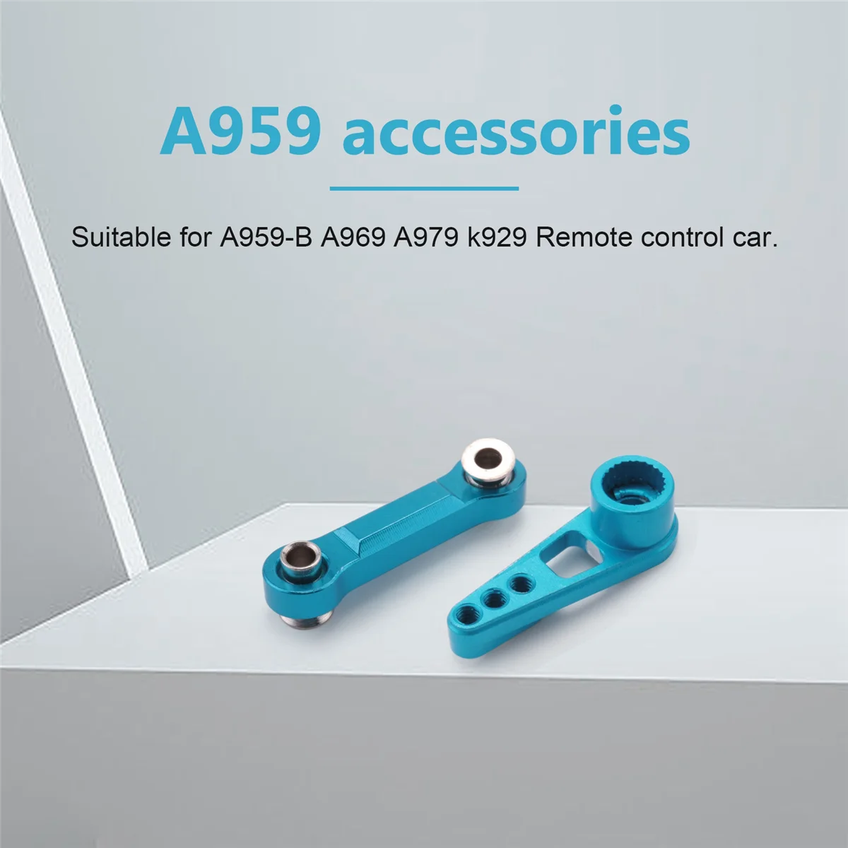 For WLtoys 1/18 RC Car K929 A959 A969 A979 K929 A959-B Upgrade Parts Metal 25T Steering Servo Horn Arm + Metal Servo Rudder Rod