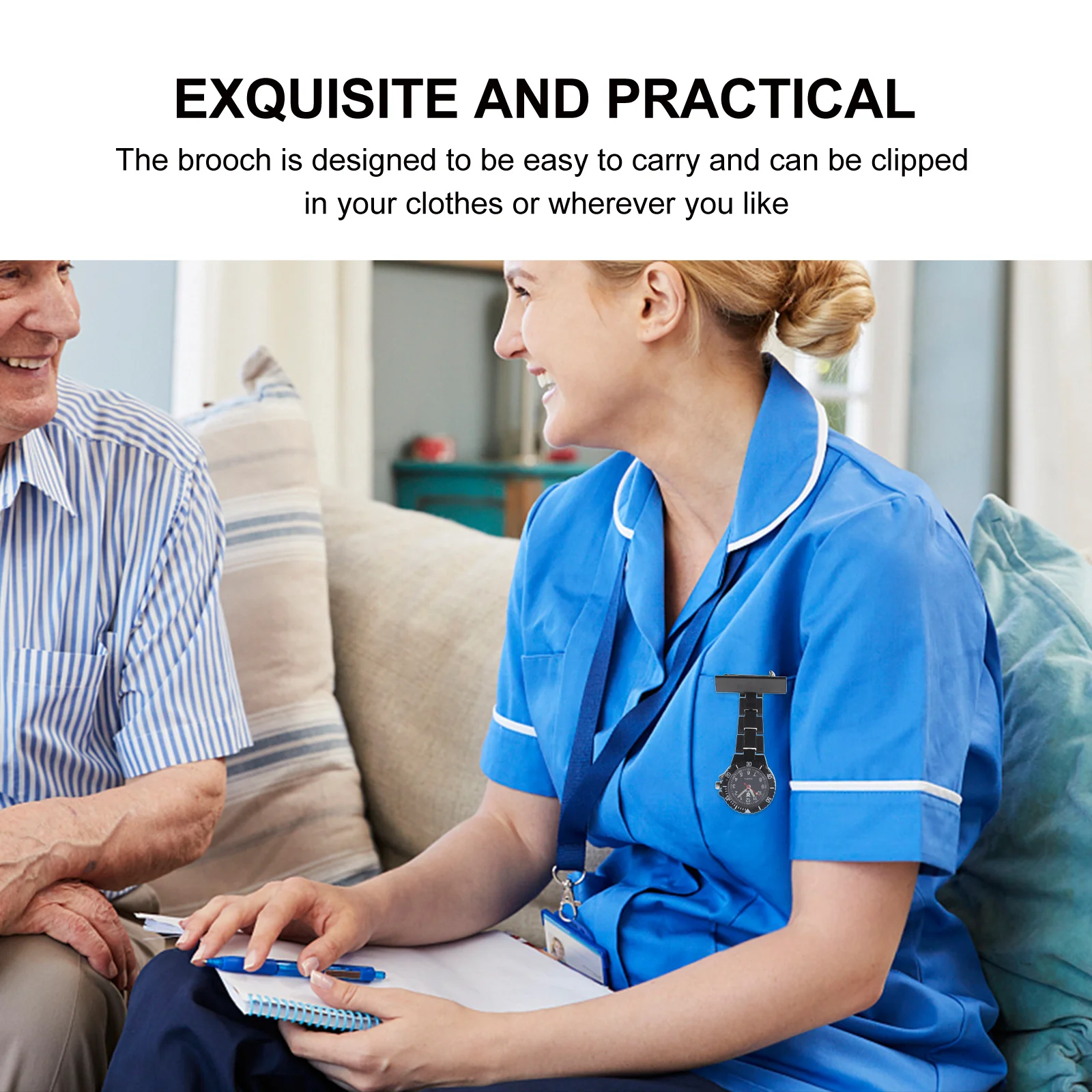 

Silicone Nurse Pocket Watch Large Dial Clear For Nursing Students Doctors Fashionable Colorful Hanging Fob Watch Women