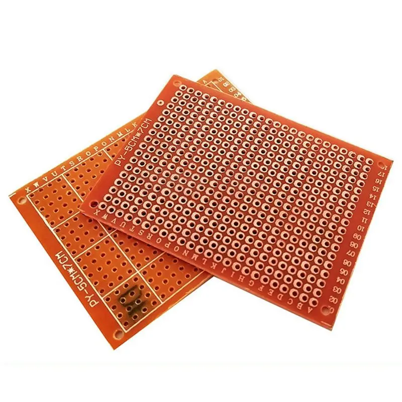 A96T 60PCS Prototype PCB Universal Board 5X7cm Single-Sided Circuirt Board DIY Electronic Kit