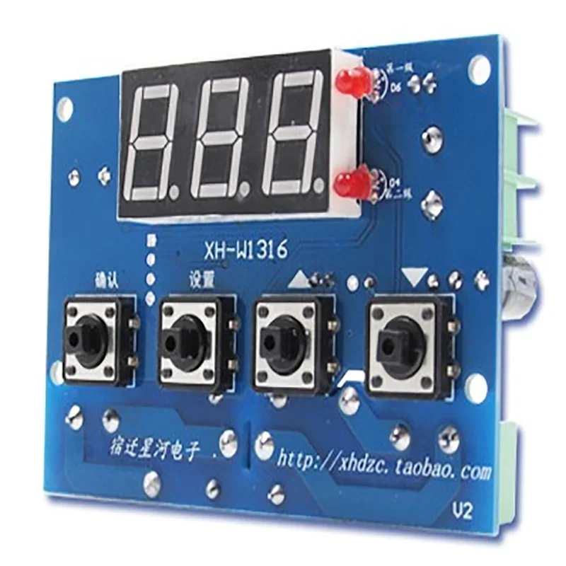 XH-W1316 ترموستات عالمي + التحكم في التسارع 2-way التتابع الناتج ترموستات عالية ومنخفضة التنبيه