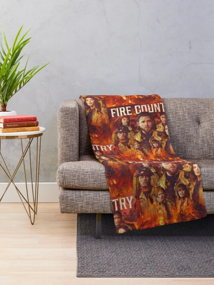 Fire Country - Burned Throw Blanket Luxury Brand Softest Blankets