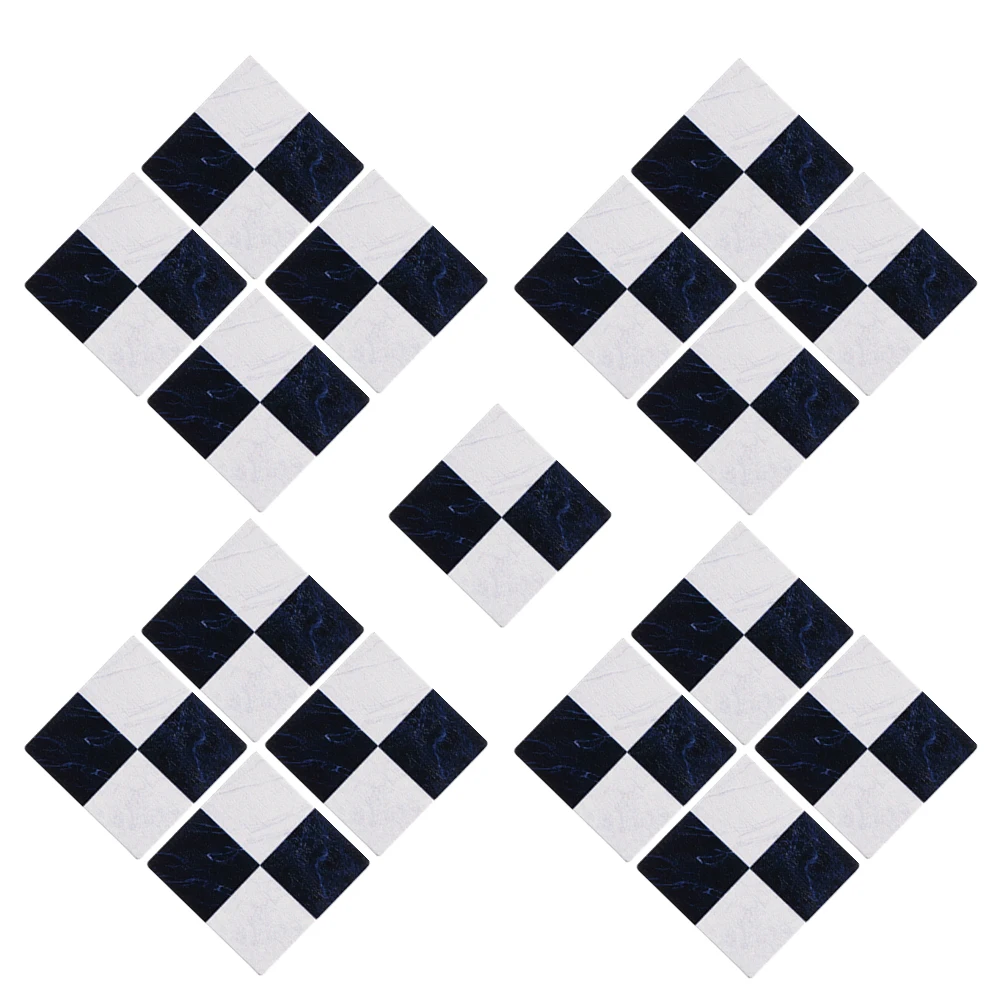 

45 Pcs Simulated Wooden Floor Dollhouse Building Material DIY Flooring Tiles Floorboards Checkerboard for Dollhouses Ceramic
