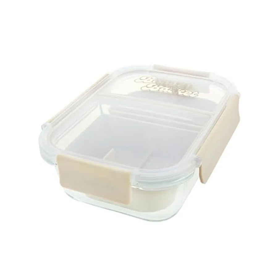 

Two Compartment Borosilicate Glass Container Cleaning Tool with Sealable Lid