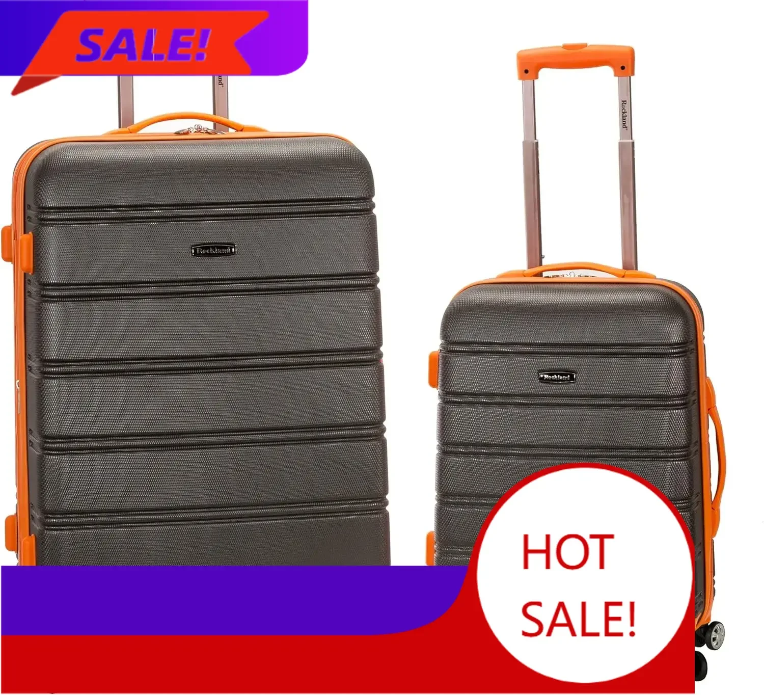 

Чемодан Melbourne Hardside Expandable Spinner Wheel, цвет угольный, 2 штуки (20/28)