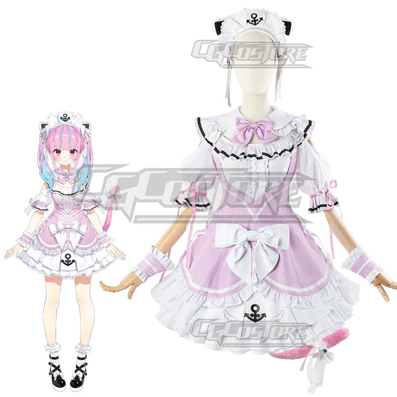 

Виртуальная печень VTuber Minato Aqua Косплей Костюм Аниме Игровая форма Платья Хэллоуин Рождество Бесплатная доставка CG1749WL