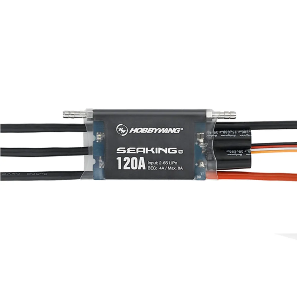 Hobbywing Seaking Pro 120A Waterproof Brushless Speed Controller 2-6S 4A BEC Fit RC ECO Mono1 Racing Competition Boat