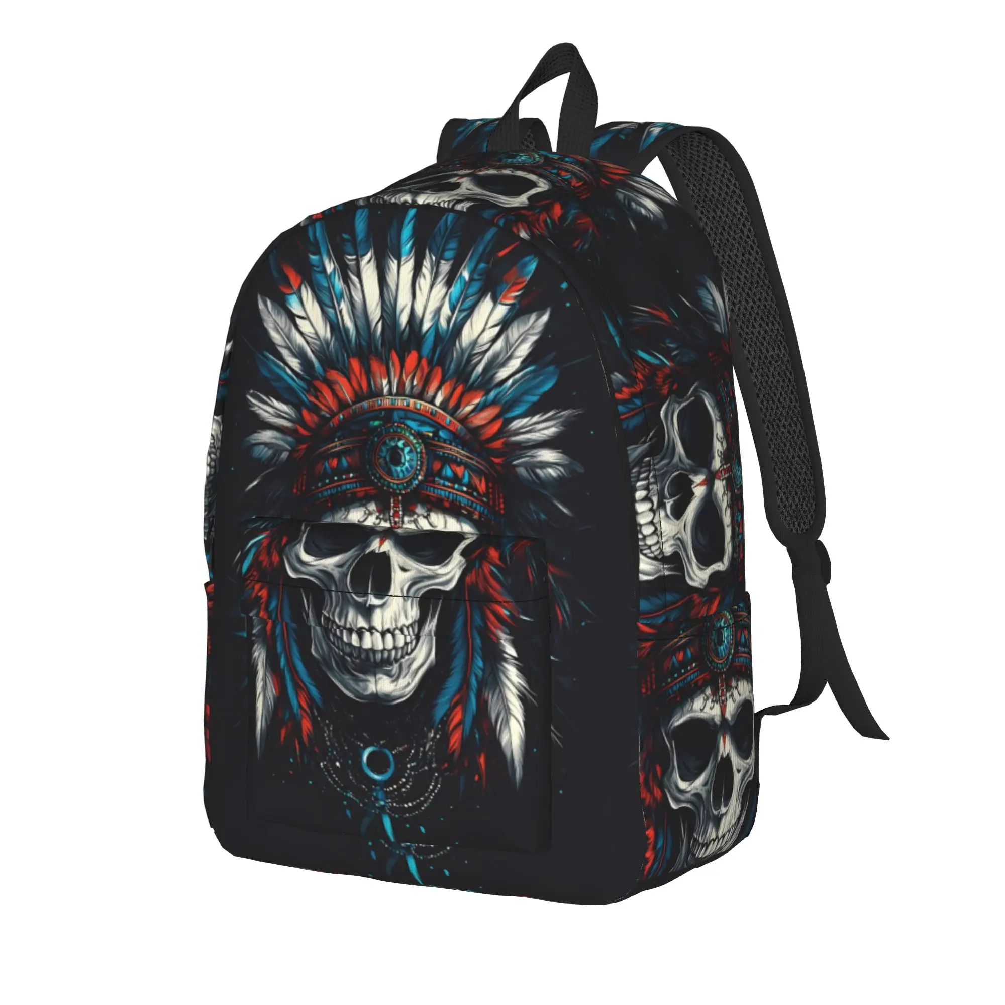 Tribal Chief Print Backpack Girl  Lightweight Backpacks Polyester Casual High School Bags Sport Custom Rucksack