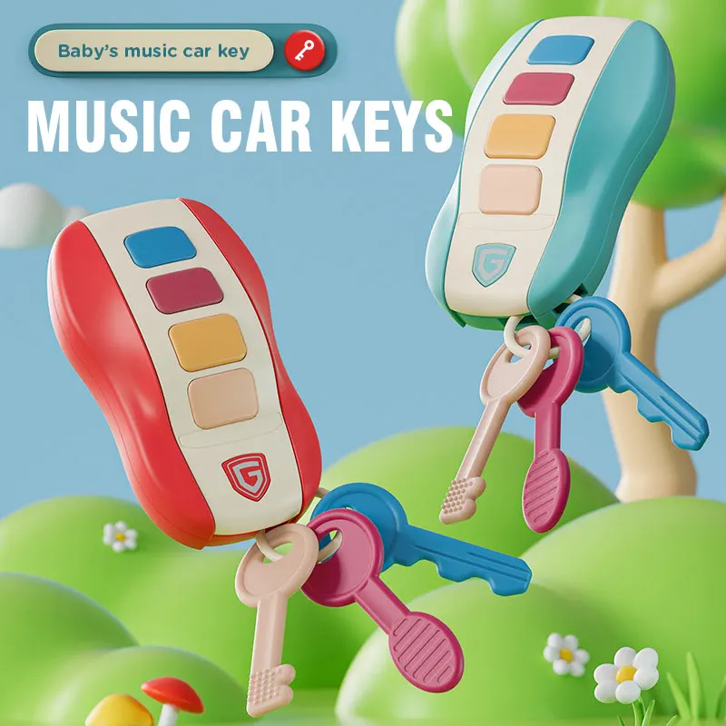 

Kid Toy Musical Car Key Vocal Smart Remote Car Voices Pretend Play Educational Toys Birthday Gifts for Children Baby Music Toys