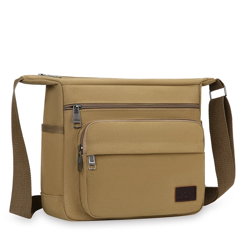 Unisex Canvas Backpack Crossbody Travel Bag Mobile Phone Bag Single Shoulder Bag Korean Style Soft Handbag Leisure Style