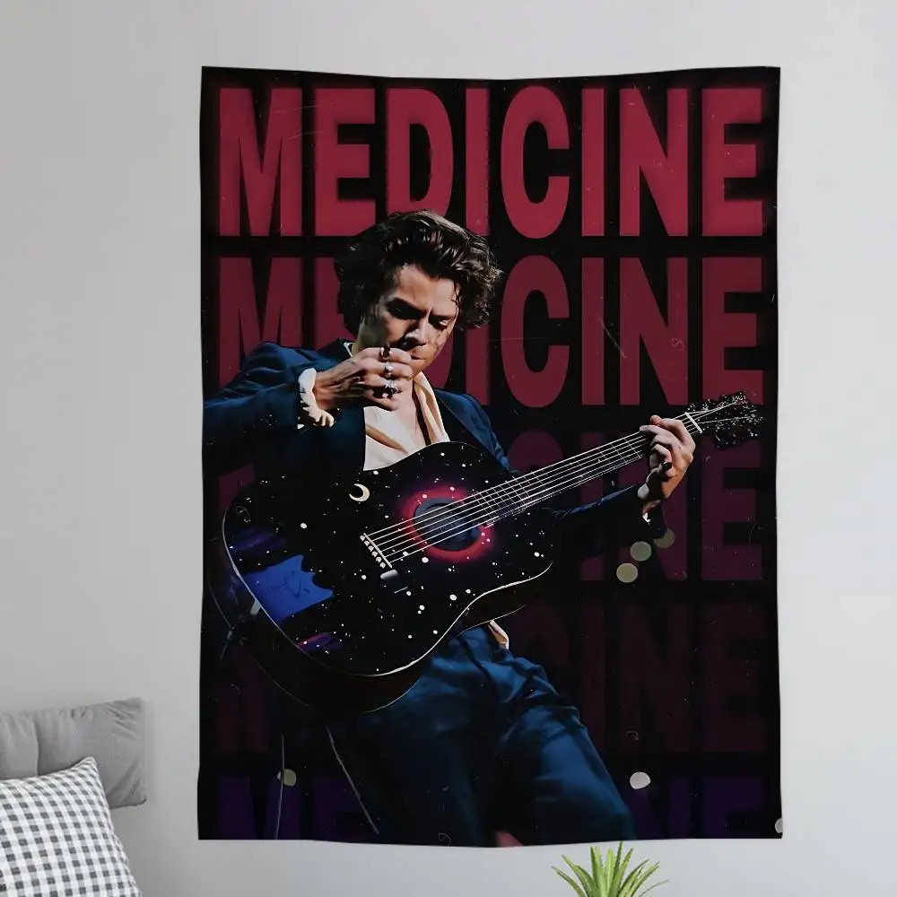 Famous Pop Singer Harris_Styles Colorful Tapestry Wall Hanging Hippie Wall Hanging Bohemian Wall Tapestries Mandala Wall Hanging