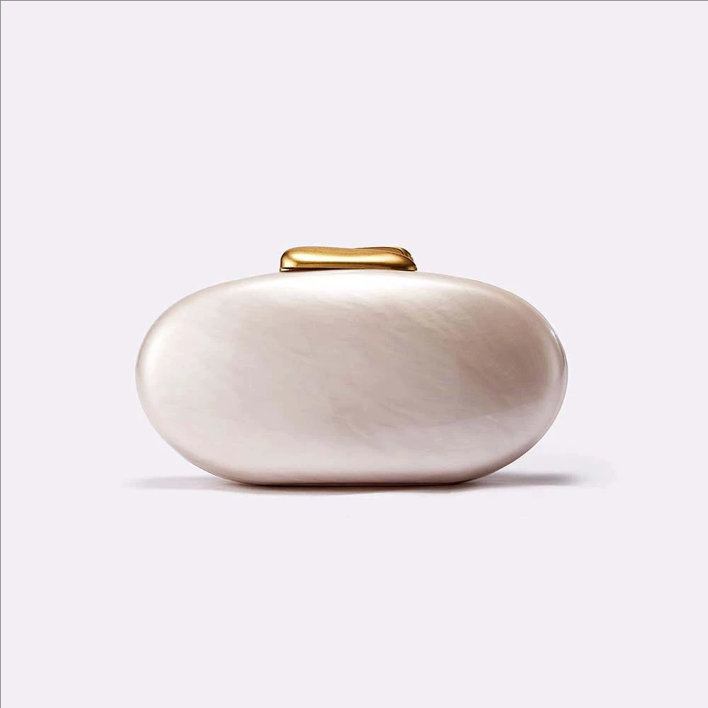 

Egg shape Clutch Bag Acrylic purse women wedding evening party cute ivory pearl color purse handbag summer new 2025
