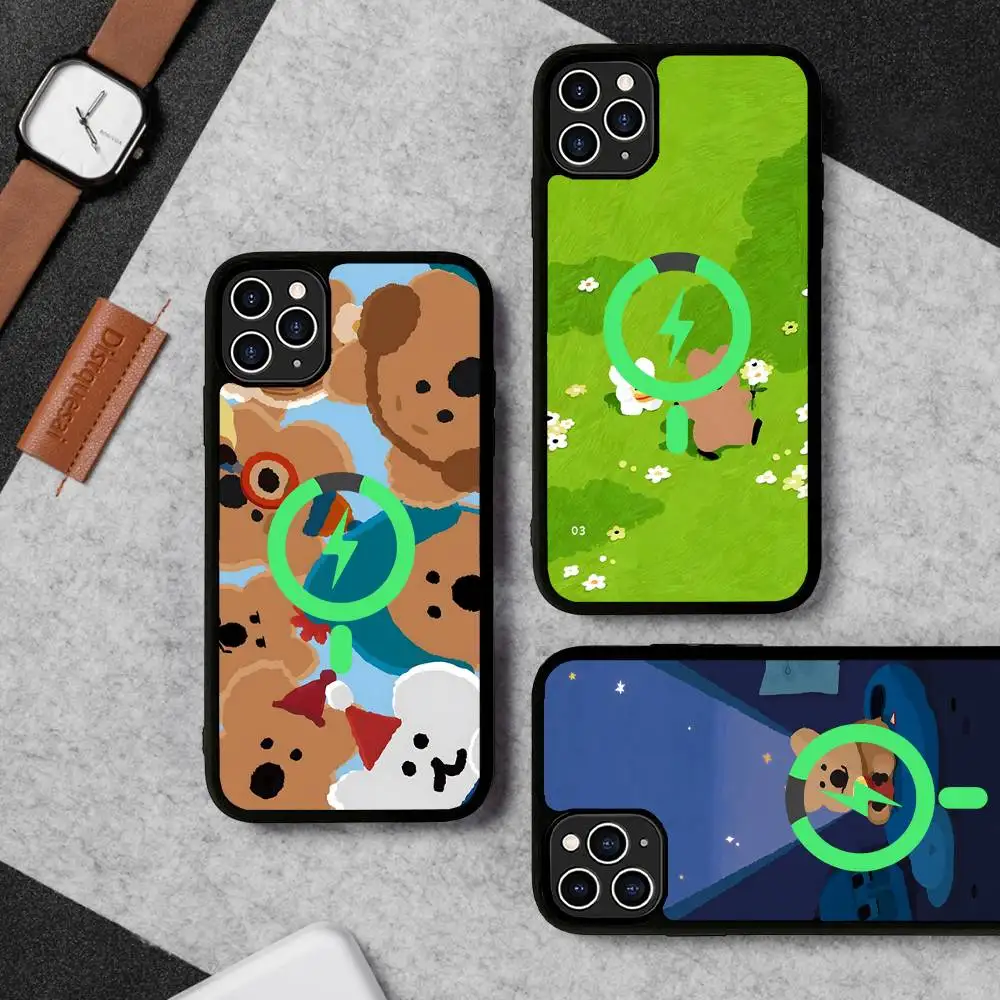 Popular Character Cut D-Dinotaeng Phone Case For iPhone 17 16 15 14 13 12 11 Pro Max For Magsafe Wireless Charger Cover